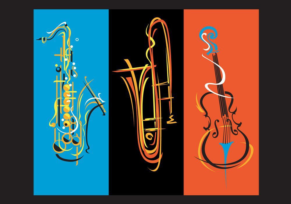 Illustration for a music store in upstate New York